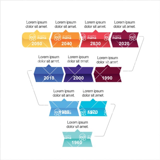 Infographic Templates Collection - Vector, Photoshop, PowerPoint, Google Slides - Vector Timeline Infographic Template With Milestones